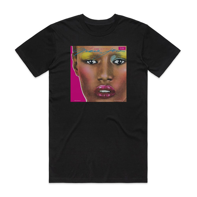 Grace Jones I Need A Man Album Cover T-Shirt Black
