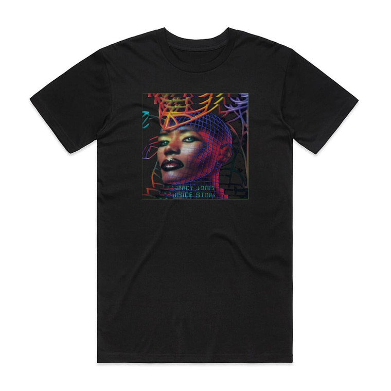 Grace Jones Inside Story Album Cover T-Shirt Black