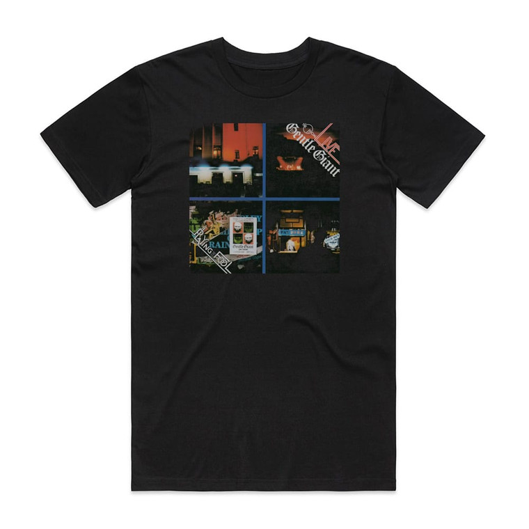 Gentle Giant Playing The Fool Album Cover T-Shirt Black