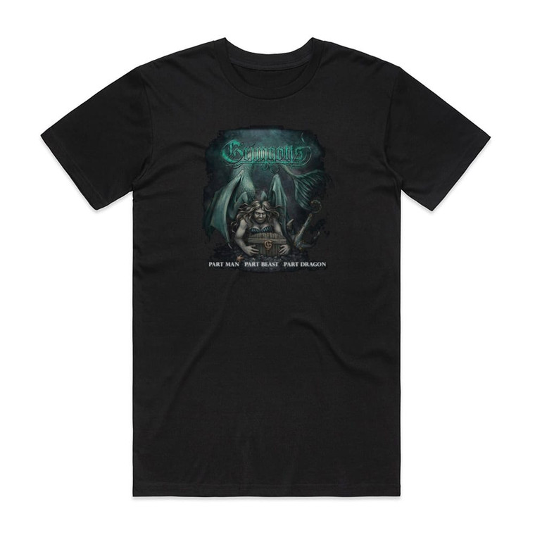 Grimgotts Part Man Part Beast Part Dragon Album Cover T-Shirt Black