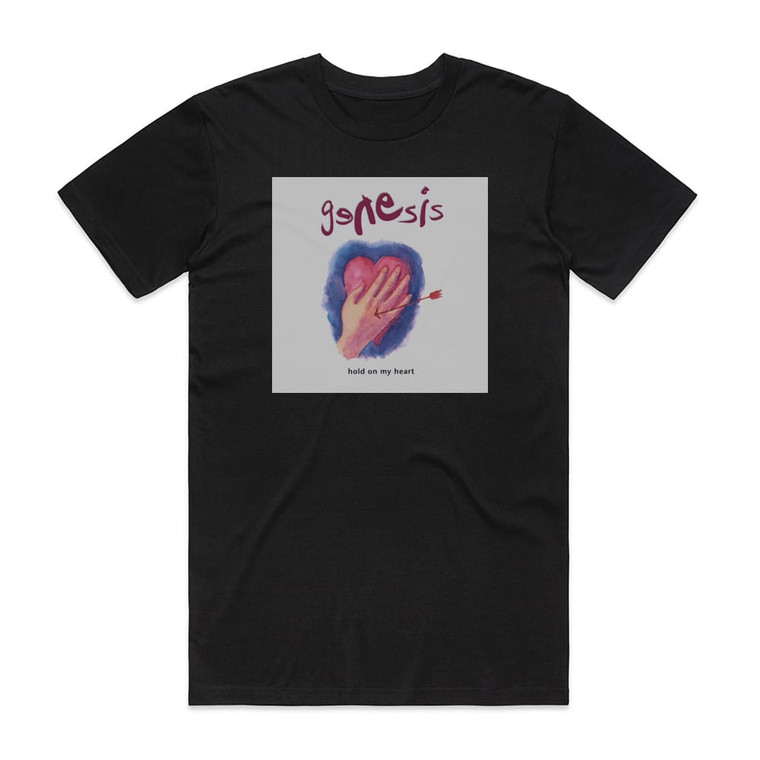 Genesis Hold On My Heart Album Cover T-Shirt Black