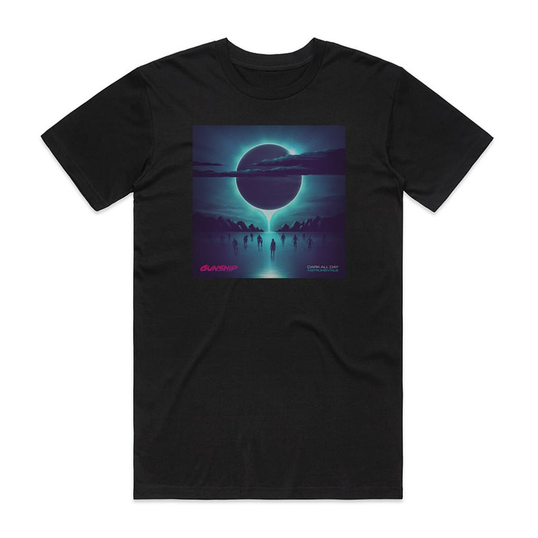 GUNSHIP Dark All Day Album Cover T-Shirt Black