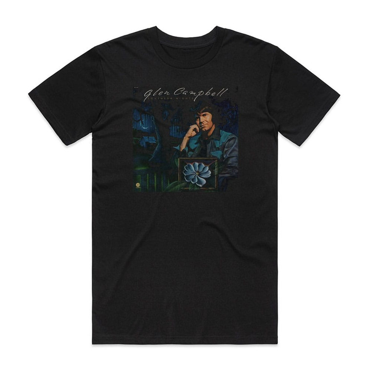Glen Campbell Southern Nights Album Cover T-Shirt Black