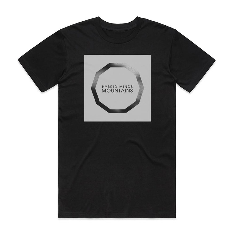 Hybrid Minds Mountains Album Cover T-Shirt Black