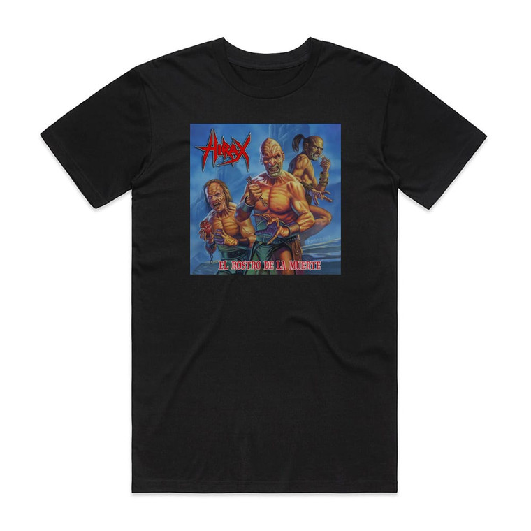 Hirax El Rostro De La Muerte Album Cover T-Shirt Black