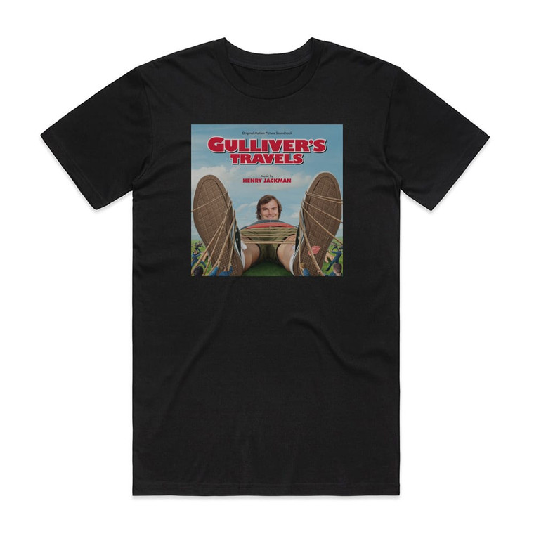 Henry Jackman Gullivers Travels Album Cover T-Shirt Black Henry Jackman Gullivers Travels Album Cover T-Shirt Black