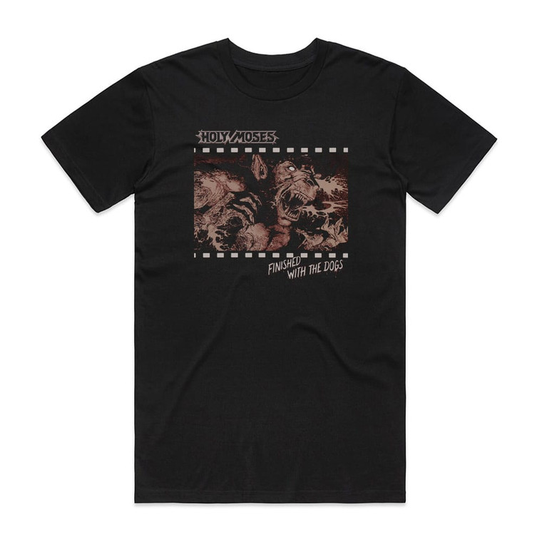 Holy Moses Finished With The Dogs 1 Album Cover T-Shirt Black