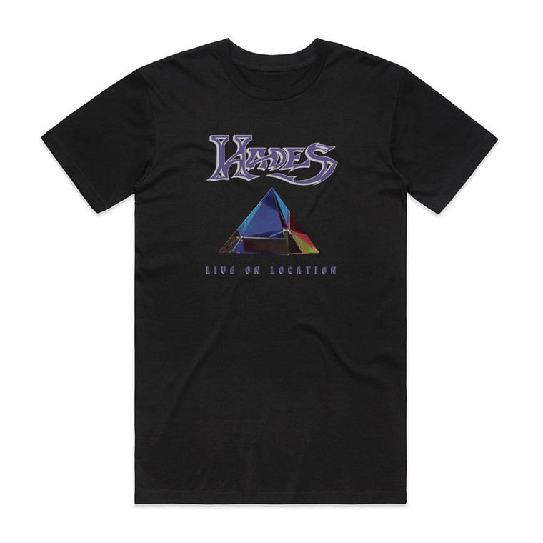 Hades Live On Location Album Cover T-Shirt Black Hades Live On Location Album Cover T-Shirt Black