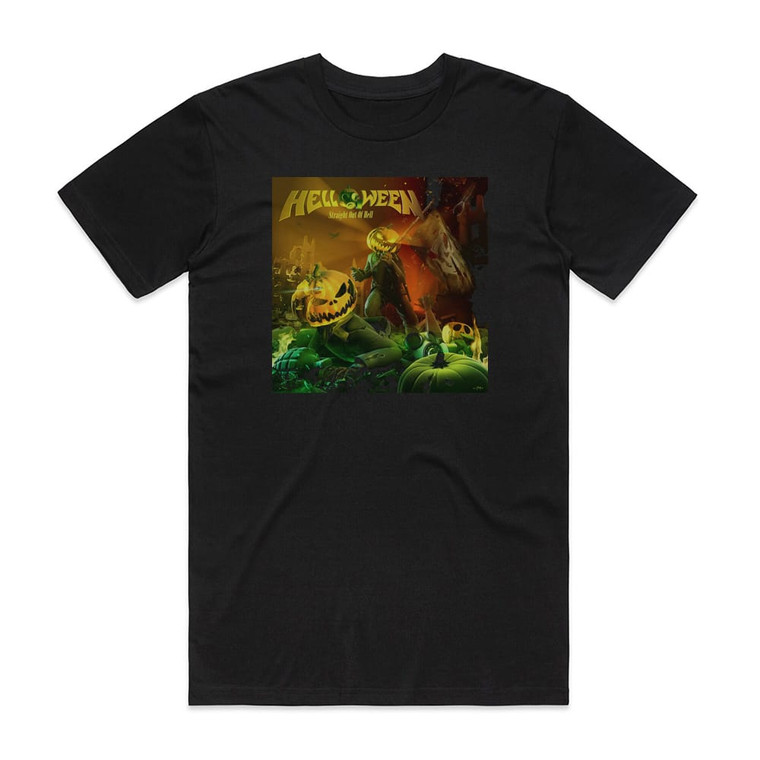 Helloween Straight Out Of Hell Helloween Album Cover T-Shirt Black