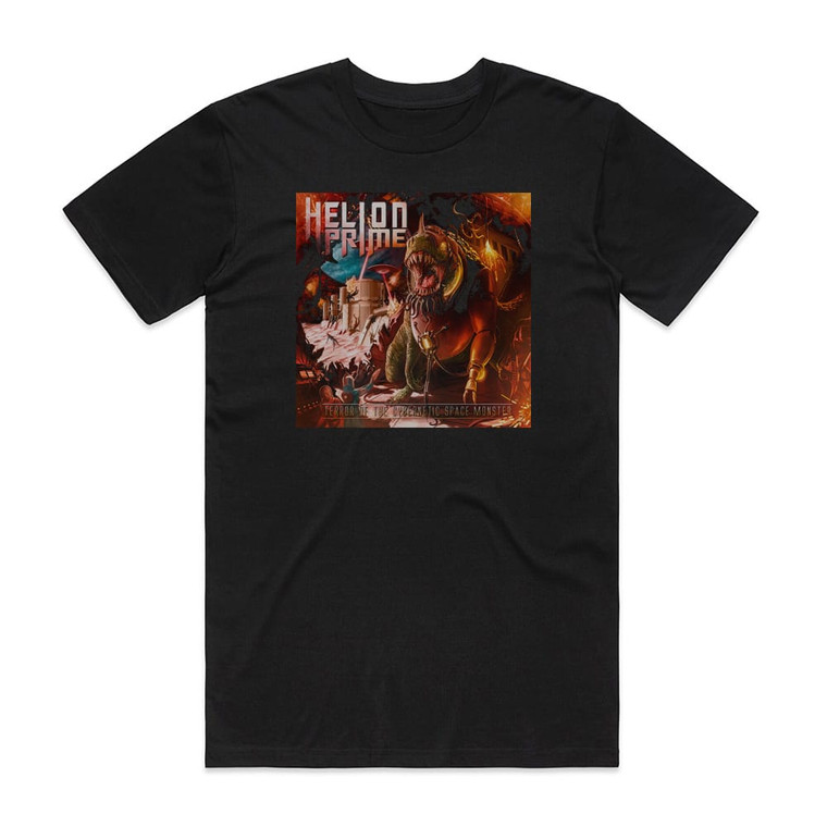 Helion Prime Terror Of The Cybernetic Space Monster Album Cover T-Shirt Black