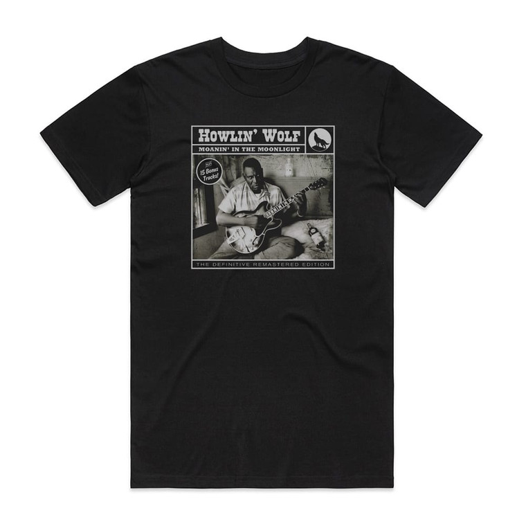 Howlin Wolf Howlin Wolf Moanin In The Moonlight Album Cover T-Shirt Black