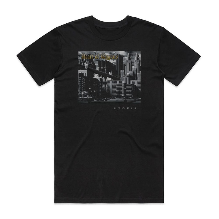 Heart of Cygnus Utopia Album Cover T-Shirt Black