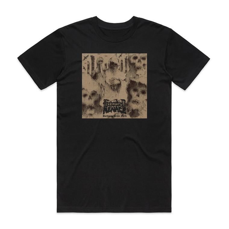 Hooded Menace Darkness Drips Forth Album Cover T-Shirt Black