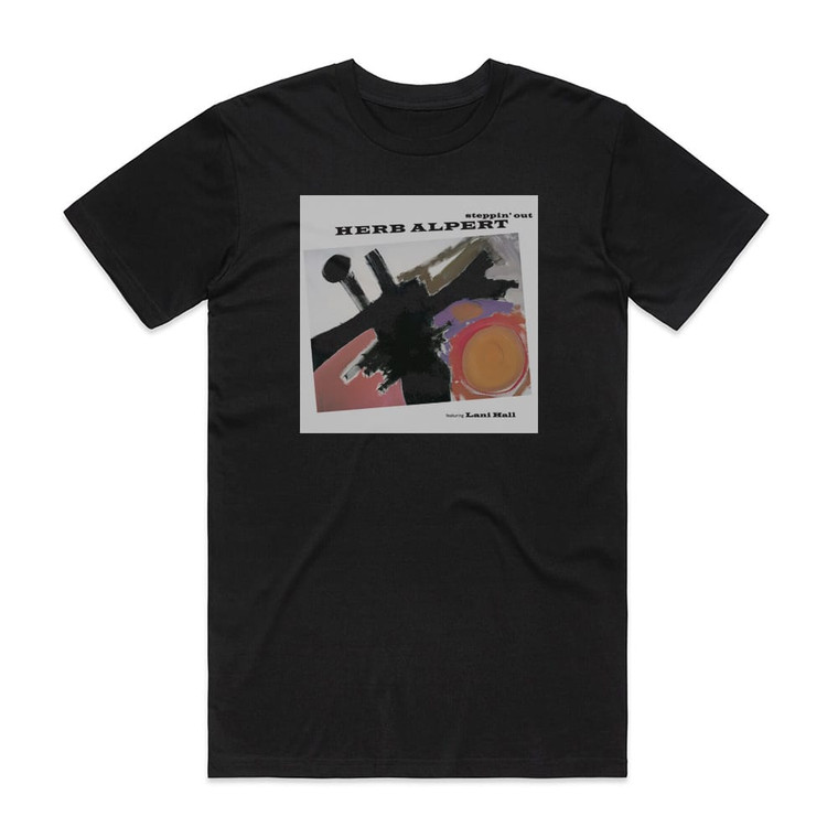 Herb Alpert Steppin Out Album Cover T-Shirt Black