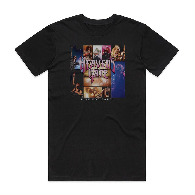 Heavens Gate Live For Sale Album Cover T-Shirt Black