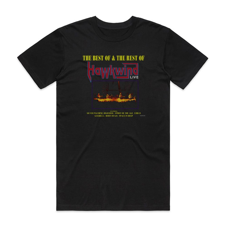 Hawkwind Best Of The Rest Of Album Cover T-Shirt Black