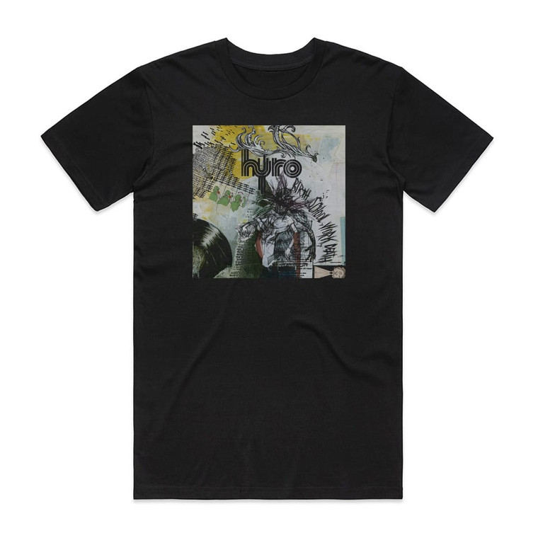 Hyro da Hero Birth School Work Death Album Cover T-Shirt Black