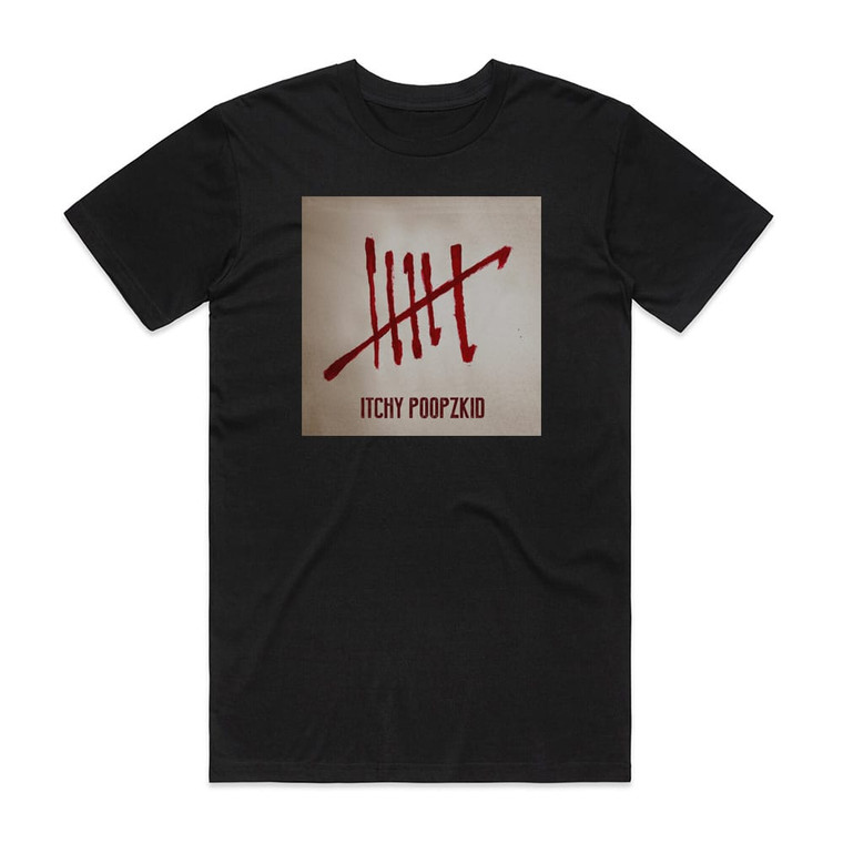 Itchy Poopzkid Six Album Cover T-Shirt Black