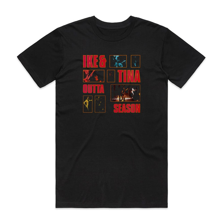 Ike Turner and Tina Turner Outta Season Album Cover T-Shirt Black