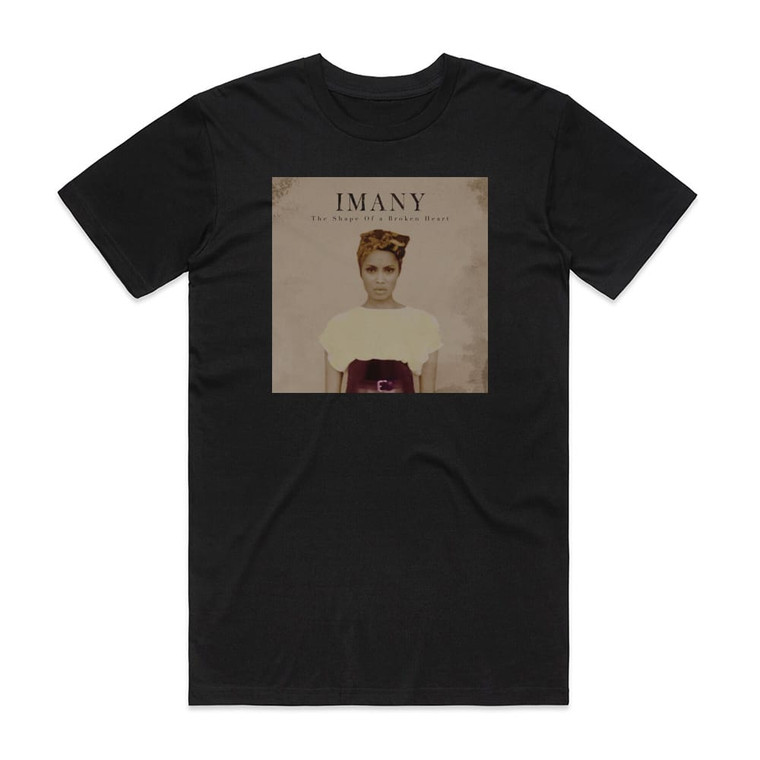 Imany The Shape Of A Broken Heart Album Cover T-Shirt Black Imany The Shape Of A Broken Heart Album Cover T-Shirt Black