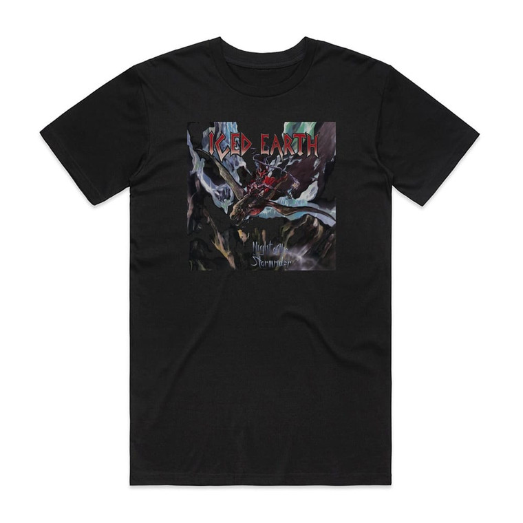 Iced Earth Night Of The Stormrider 2 Album Cover T-Shirt Black