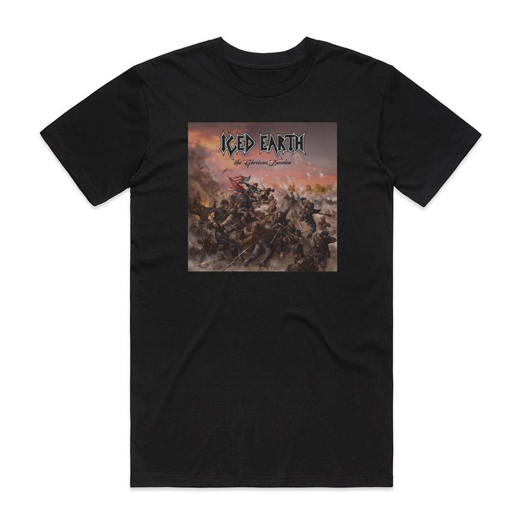Iced Earth The Glorious Burden Album Cover T-Shirt Black