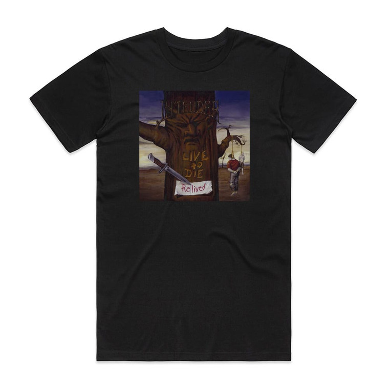 Intruder Live To Die Relived Album Cover T-Shirt Black