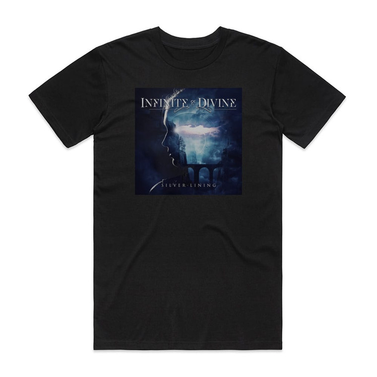 Infinite and Divine Silver Lining Album Cover T-Shirt Black