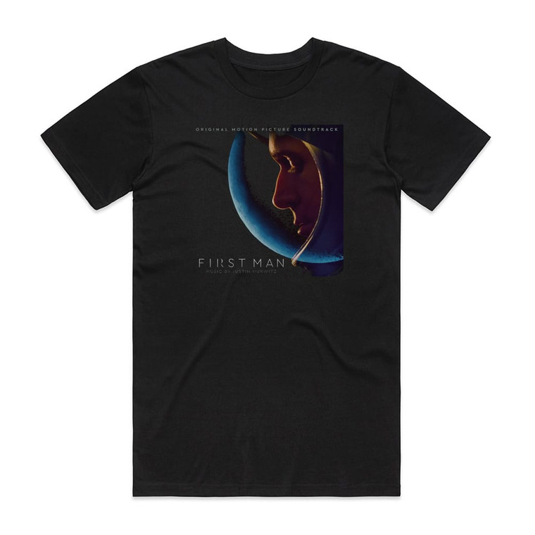 Justin Hurwitz First Man Album Cover T-Shirt Black