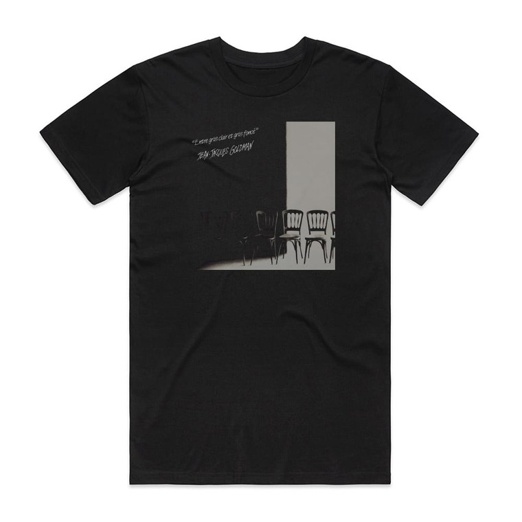 Jean-Jacques Goldman Entre Gris Clair Et Gris Fonc Album Cover T-Shirt Black