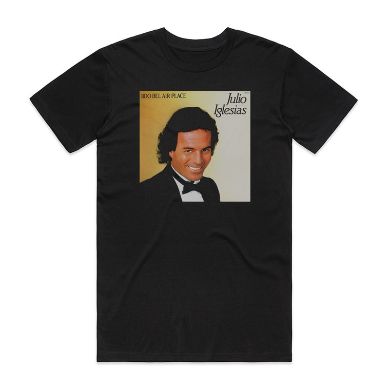 Julio Iglesias 1100 Bel Air Place Album Cover T-Shirt Black