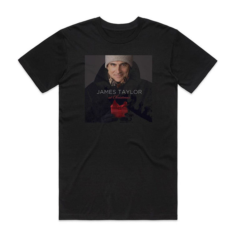 James Taylor James Taylor At Christmas Album Cover T-Shirt Black