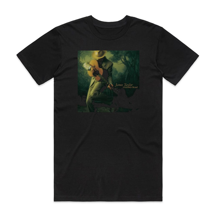 James Taylor October Road Album Cover T-Shirt Black
