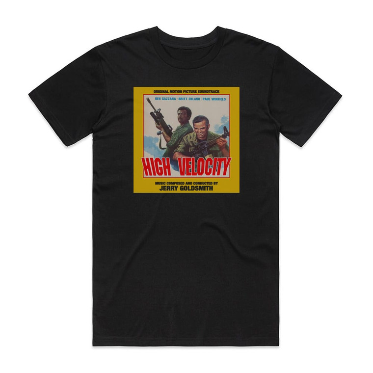 Jerry Goldsmith High Velocity Album Cover T-Shirt Black