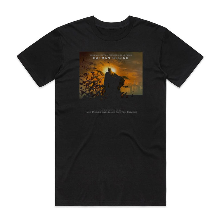 James Newton Howard Batman Begins 1 Album Cover T-Shirt Black