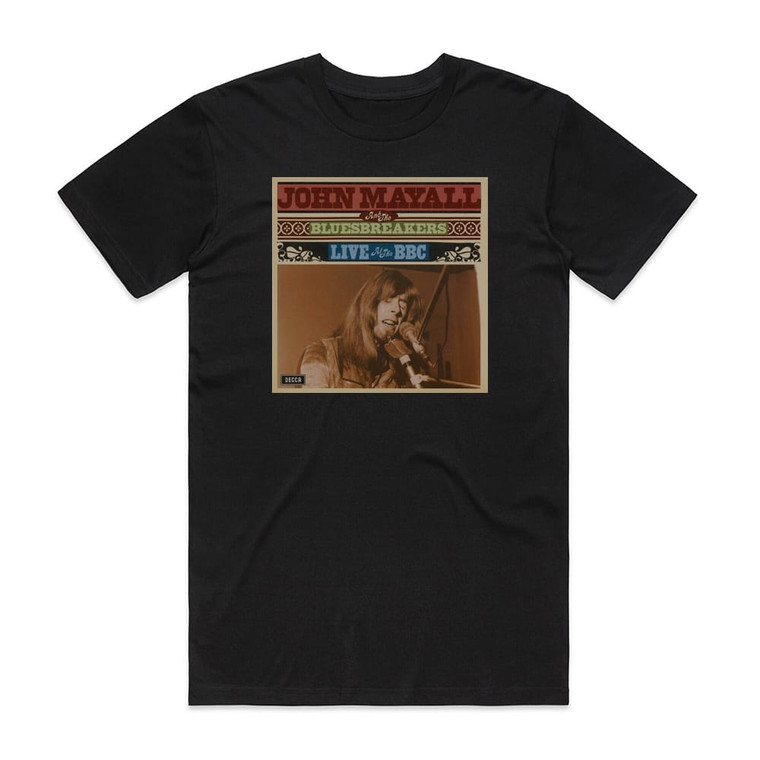 John Mayall and The Bluesbreakers Live At The Bbc Album Cover T-Shirt Black