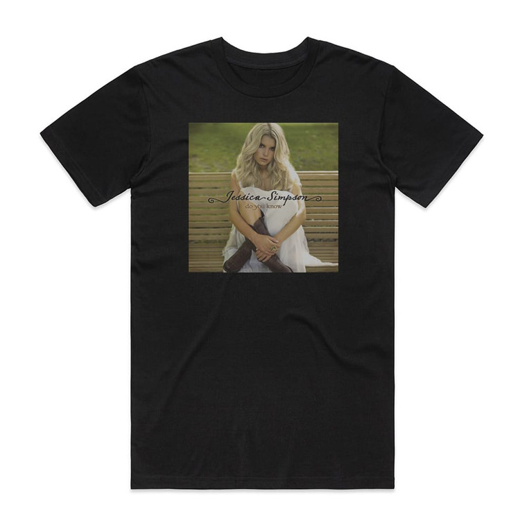 Jessica Simpson Do You Know Album Cover T-Shirt Black