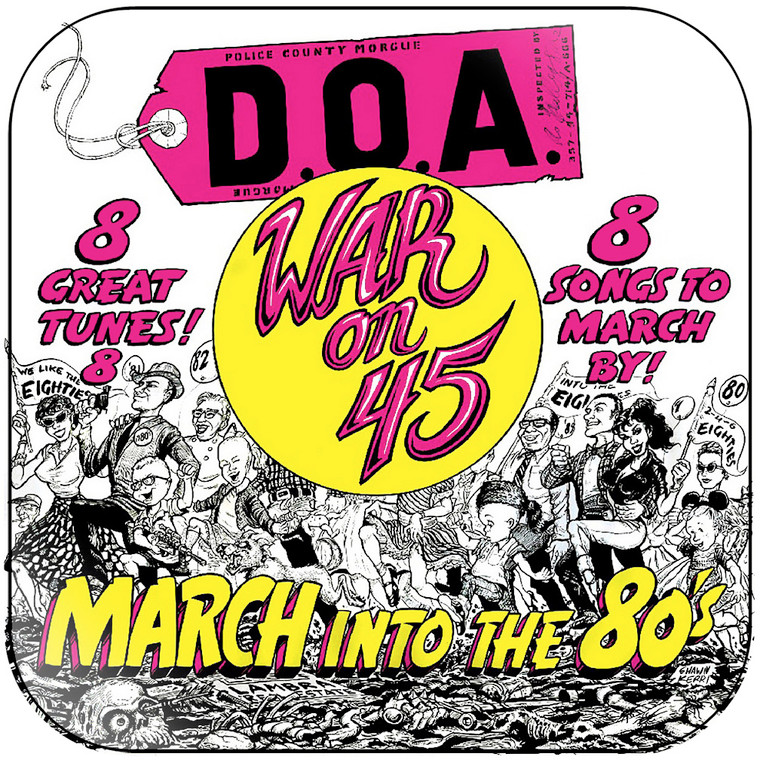 DOA War On 45 Album Cover Sticker