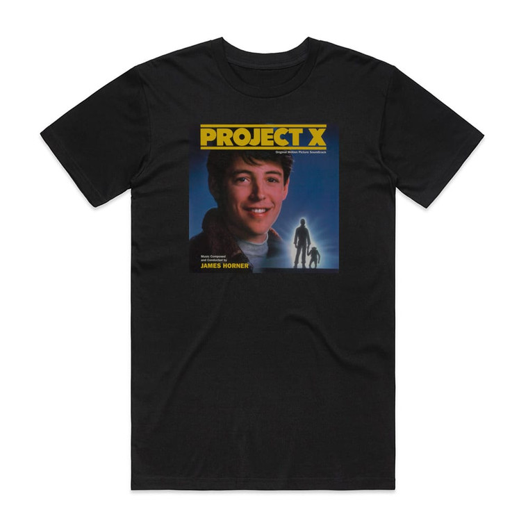 James Horner Project X Original Motion Picture Soundtrack Album Cover T-Shirt Black