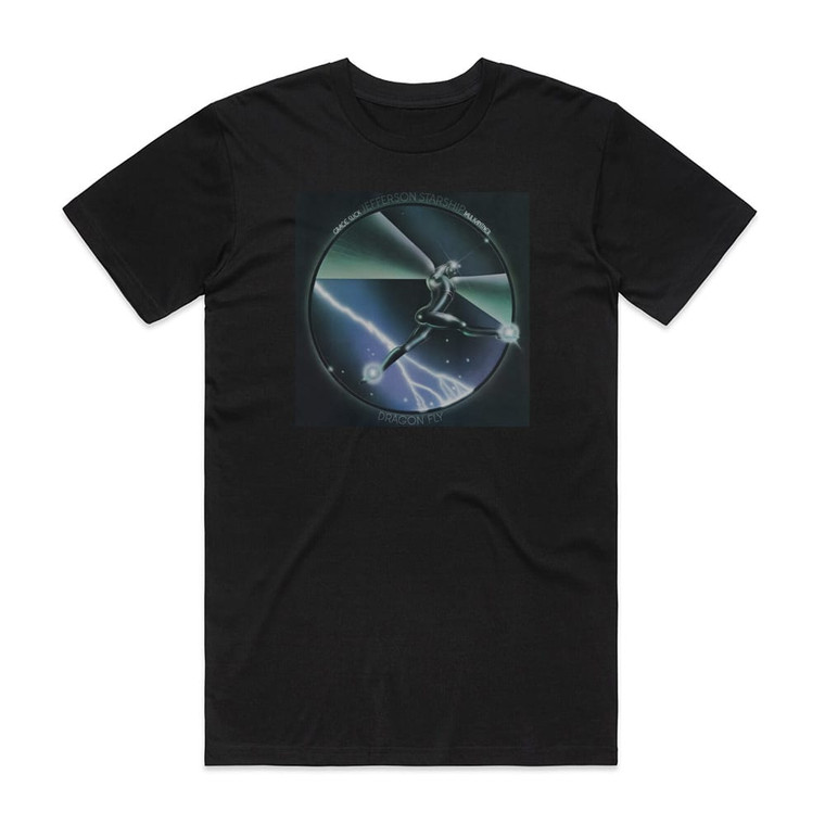 Jefferson Starship Dragon Fly Album Cover T-Shirt Black