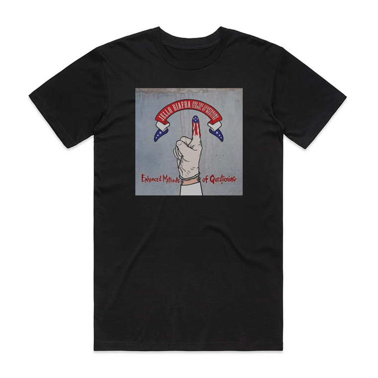 Jello Biafra and The Guantanamo School of Medicine Enhanced Methods Of Questioning Album Cover T-Shirt Black