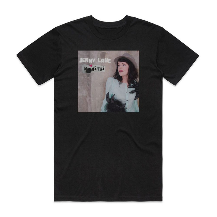 Jenny Lane Monsters Album Cover T-Shirt Black
