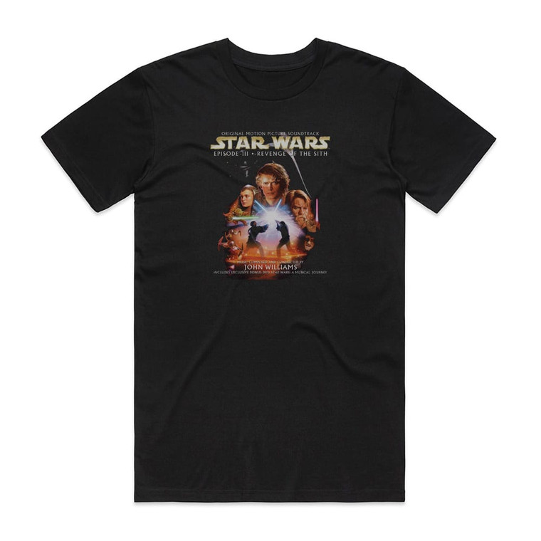 John Williams Star Wars Episode Iii Revenge Of The Sith 1 Album Cover T-Shirt Black