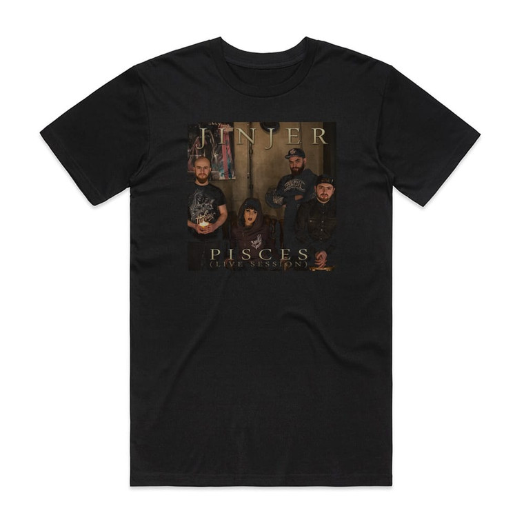 Jinjer Pisces Live Session Album Cover T-Shirt Black