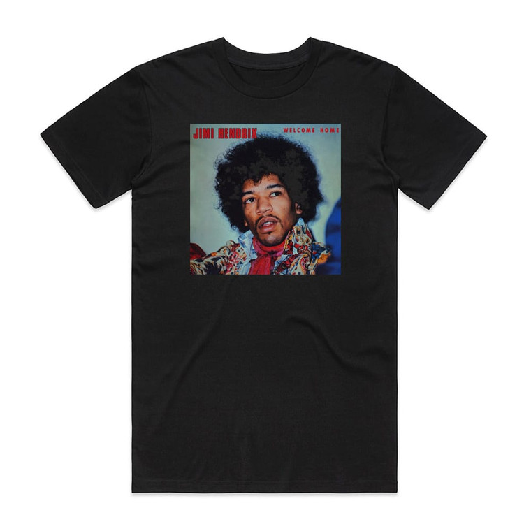 Jimi Hendrix Welcome Home Album Cover T-Shirt Black