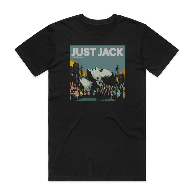 Just Jack Overtones Album Cover T-Shirt Black