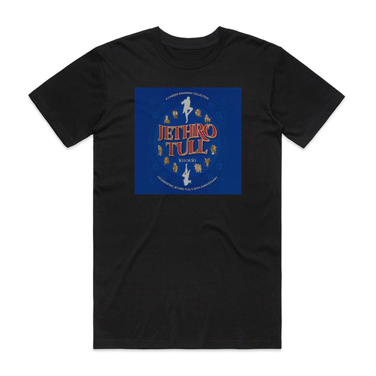 Jethro Tull 50 For 50 Album Cover T-Shirt Black