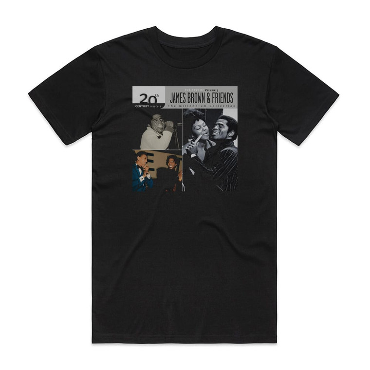 James Brown 20Th Century Masters The Millennium Collection The Best Of J Album Cover T-Shirt Black