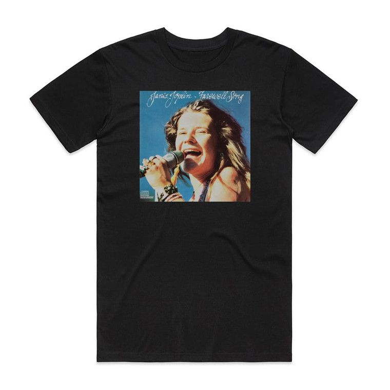 Janis Joplin Farewell Song 1 Album Cover T-Shirt Black