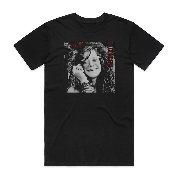Janis Joplin In Concert Album Cover T-Shirt Black